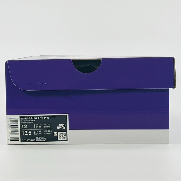 Nike SB Dunk Low Pro \'Black Gum\' CD2563-006 size 12